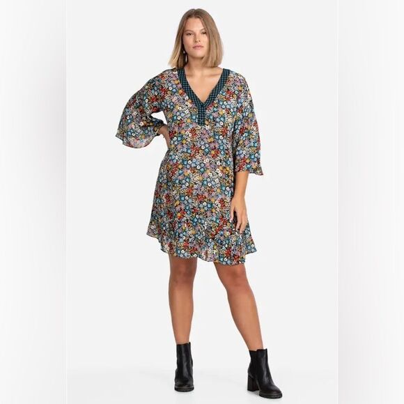 Johnny Was Divina Floral Print Tunic Dress in Multi  L NWOT - Picture 1 of 15